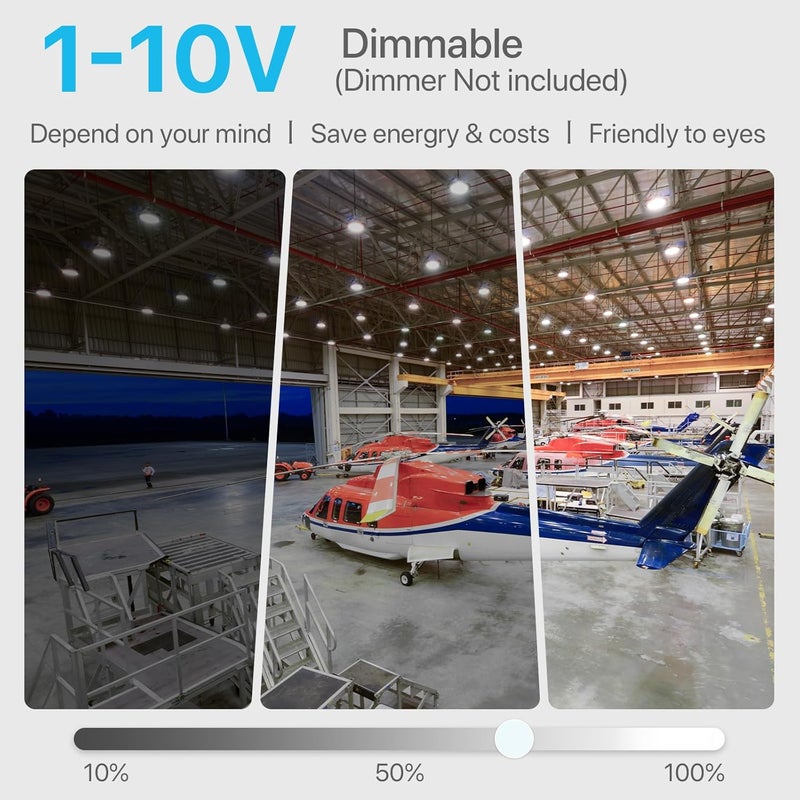 Hyperlite LED High Bay Light | 29000LM（ 200W ） Dimmable High Bay LED Lighting | UL Listed | 5000K Commercial Lights | US Hook Included | Alternative to 850W MH/HPS - Image 5